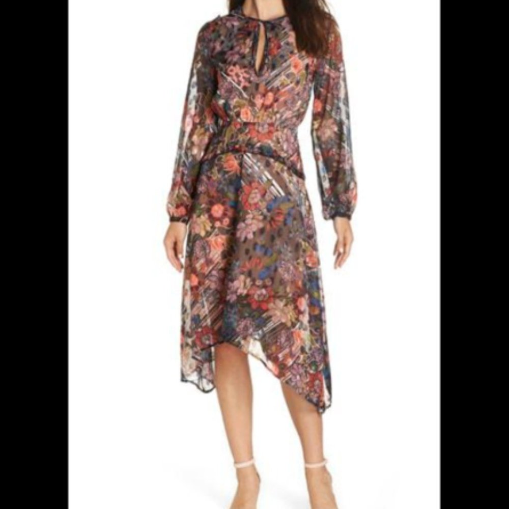 Foxiedox Women's Retro Flowers Midi Dress, Floral